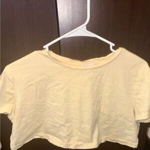 Princess Polly Light Yellow Crop Top